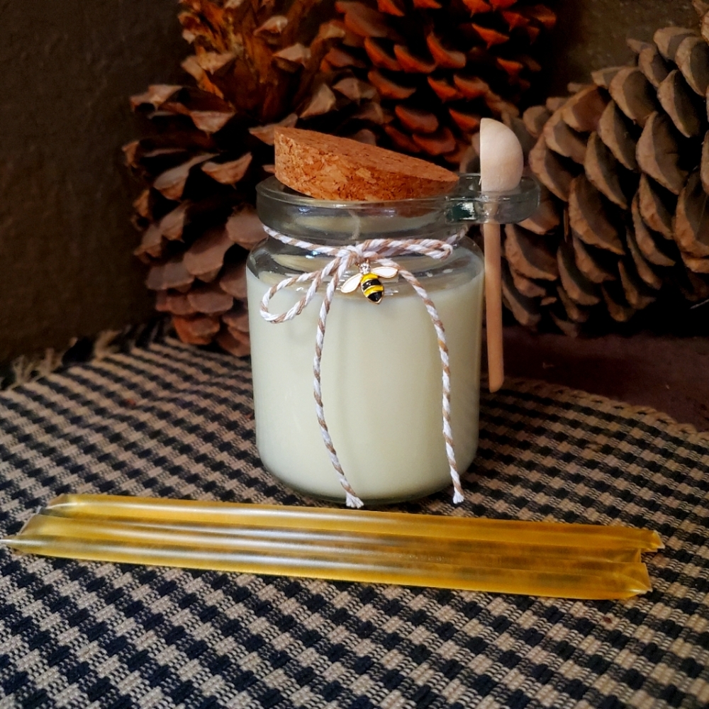 Candle and honey sticks